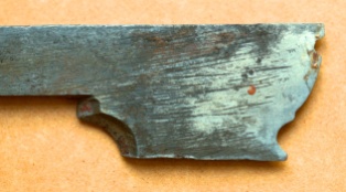Details of the molding plane iron. Photo: Roald Renmælmo