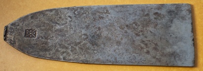 Plane Iron from a plane made by Jan Arendtz in 1664. Photo: Roald Renmælmo